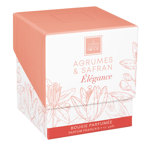ATMOSPHERA - Bougie parfumée en verre - Maël - Agrumes et safran - 190g - large