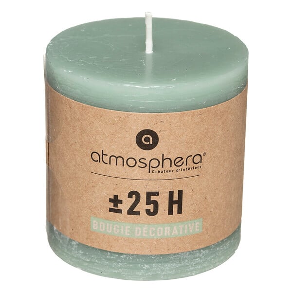 ATMOSPHERA - Bougie ronde Olia vert eucalyptus - Paraffine - 25h - large