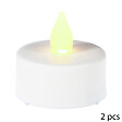 ATMOSPHERA - Bougies chauffe-plat LED x2 - Blanc - 0.06W - vignette