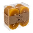 ATMOSPHERA - Lot de 4 bougies cylindriques paraffine - Jaune - 7h - vignette