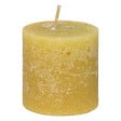 ATMOSPHERA - Lot de 4 bougies cylindriques paraffine - Jaune - 7h - vignette
