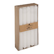ATMOSPHERA - Lot de 10 bougies bâtons Many - Cire blanche - 25cm - vignette