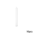 ATMOSPHERA - Lot de 10 bougies bâtons Many - Cire blanche - 25cm - vignette