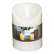 ATMOSPHERA - Bougie LED pilier cire réaliste - Blanc - H10cm - vignette