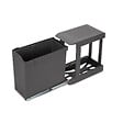 EMUCA - Poubelles de recyclage pour la cuisine, 1 x 30L, fixation inférieure et extraction automatique, Acier et Plastique, Gris antracite - vignette