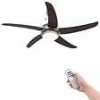 VIDAXL - vidaXL Ventilateur de plafond orné avec lampe 128 cm Marron - vignette