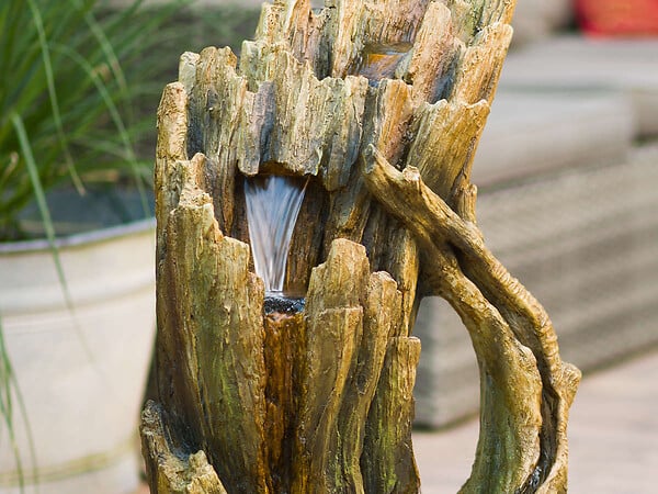 UBBINK - Fontaine de jardin Alcamo tronc d'arbre avec chute d'eau et éclairage LED - Ubbink - large