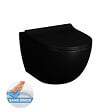 VITRA - Vitra  SENTO Noir mat Cuvette RIM-EX (sans bride) et abattant ultra-fin avec frein de chute (7748B083-0075 + 120-083R009-BP) - vignette