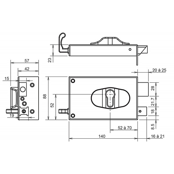 METALUX - SERRRURE ND 10 9770 - large