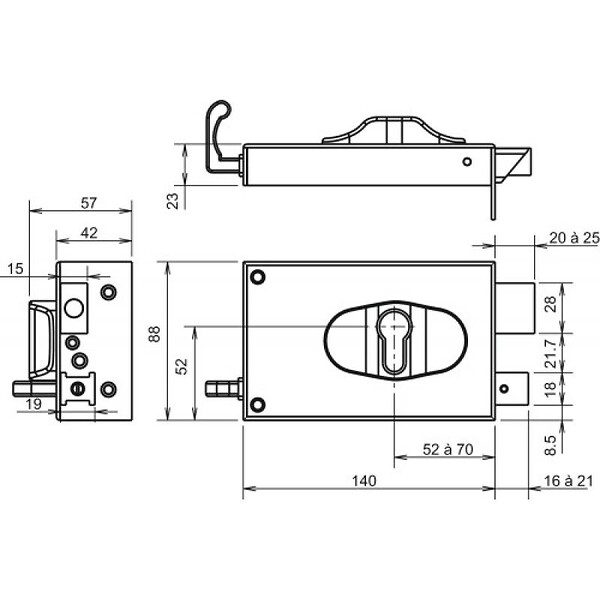 METALUX - SERRRURE ND 10 9770 - large
