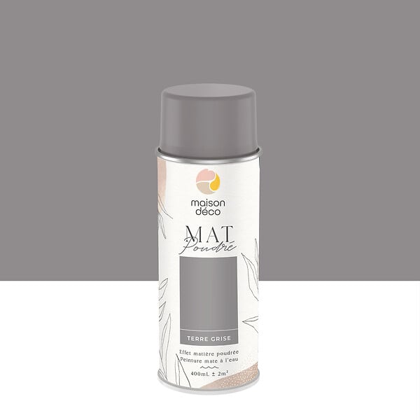 MAISON DECO - Aérosol MAT POUDRE TERRE GRISE 400ML - large