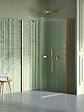 OTITEC - Cabine de douche pivotante  80x80 cm cuivre brossé MONAKO COPPER BRUSHED - vignette