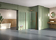 OTITEC - Cabine de douche pivotante  80x80 cm cuivre brossé MONAKO COPPER BRUSHED - vignette