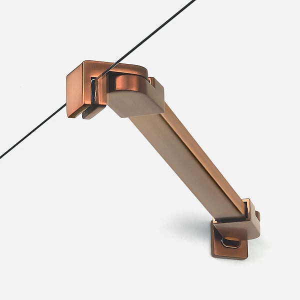 OTITEC - Cabine de douche pivotante  80x80 cm cuivre brossé MONAKO COPPER BRUSHED - large