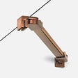 OTITEC - Cabine de douche pivotante  80x80 cm cuivre brossé MONAKO COPPER BRUSHED - vignette