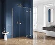 OTITEC - Cabine de douche doré brossé 80x120 cm,pivotante droite  BALI GOLD BRUSHED, acces de face - vignette