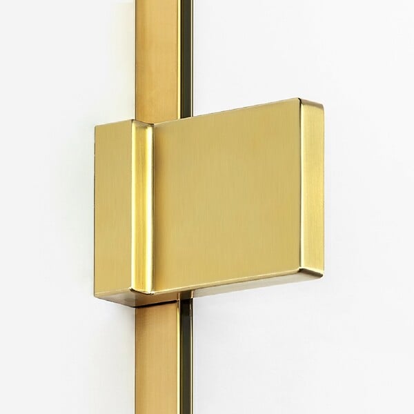 OTITEC - Cabine de douche doré brossé 80x120 cm,pivotante droite  BALI GOLD BRUSHED, acces de face - large
