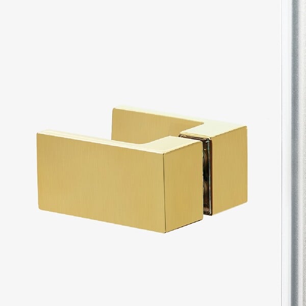 OTITEC - Cabine de douche doré brossé 80x120 cm,pivotante droite  BALI GOLD BRUSHED, acces de face - large