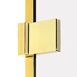 OTITEC - Cabine de douche 100x90cm 2 portes pivotantes,MIAMI GOLD, doré,acces d'angle - vignette