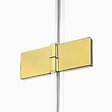 OTITEC - Cabine de douche 100x90cm 2 portes pivotantes,MIAMI GOLD, doré,acces d'angle - vignette