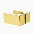 OTITEC - Cabine de douche 100x90cm 2 portes pivotantes,MIAMI GOLD, doré,acces d'angle - vignette