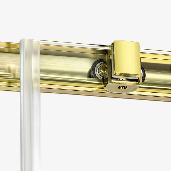 OTITEC - Porte de douche doré 190 cm, coulissante, 4 volets  KAPRI GOLD - large