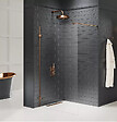 OTITEC - Paroi de douche à l'italienne  90 cm cuivre brossé  TAHITI COPPER BRUSHED - vignette