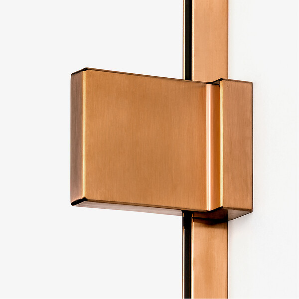 OTITEC - Paroi de douche à l'italienne  90 cm cuivre brossé  TAHITI COPPER BRUSHED - large