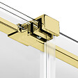 OTITEC - Porte de douche dorée  140 cm 4 volets coulissante gauche HAWAII GOLD - vignette