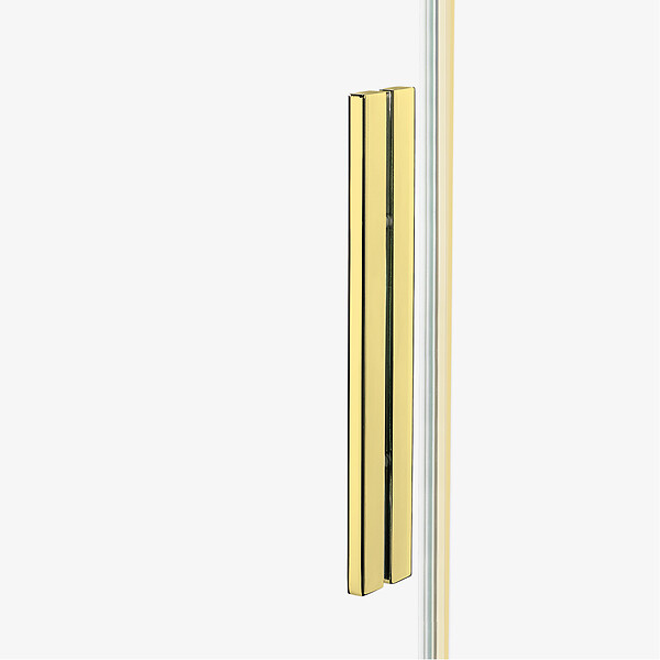 OTITEC - Porte de douche dorée  140 cm 4 volets coulissante gauche HAWAII GOLD - large