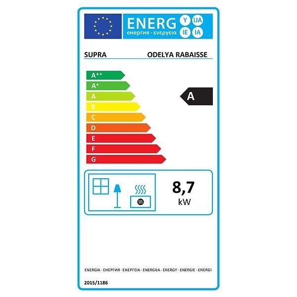 SUPRA - Poêle à Bois Fonte 8.7kw Noir - FR9016160B - large