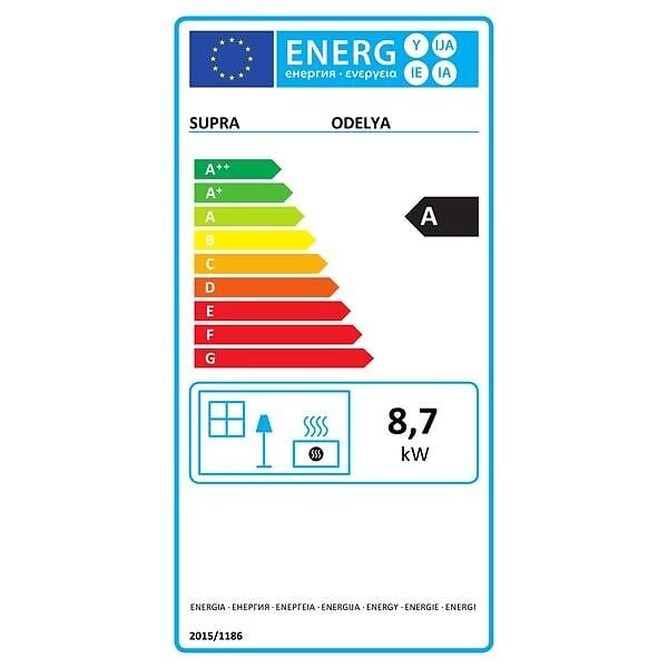 SUPRA - Poêle à Bois Fonte 8.7kw Noir - FR9016140B - large