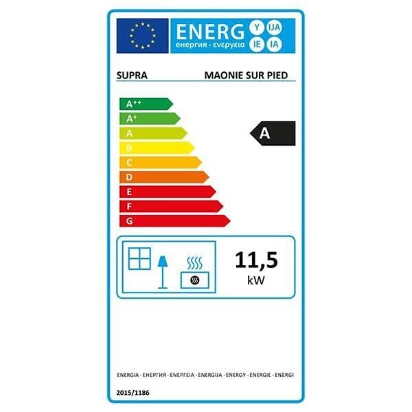 SUPRA - Poêle à Bois Fonte 11.5kw Noir - FR9016190B - large