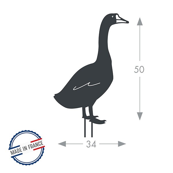CENTRALE BRICO - Figurine à piquer Oie - 50x34 cm - anthracite - large