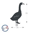 CENTRALE BRICO - Figurine à piquer Oie - 50x34 cm - anthracite - vignette