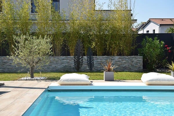 CENTRALE BRICO - Déco en métal à planter Feuille - 40x130 cm - anthracite - large