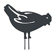 CENTRALE BRICO - Figurine à piquer Poule - 28x39 cm - anthracite - vignette