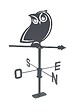 CENTRALE BRICO - Girouette Hibou - 45x72,5 cm - anthracite - vignette