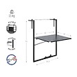 CENTRALE BRICO - Table de balcon réglable Soléa - 55x45 cm - anthracite - vignette