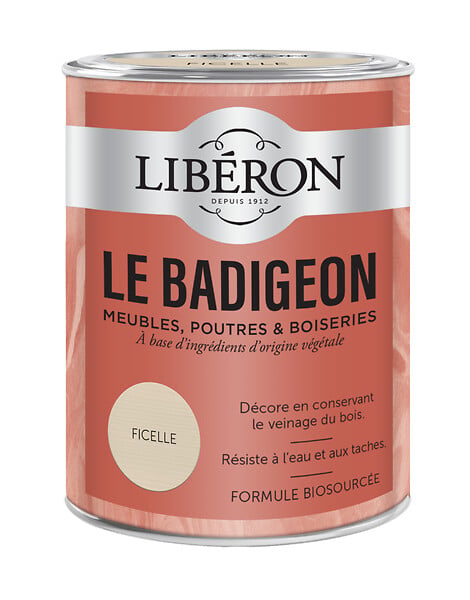 LIBERON - Badigeon pour bois d'intérieur - Le Badigeon ficelle - 0,25 L - large
