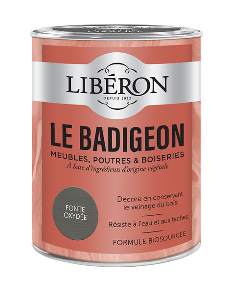 LIBERON - Lasure décorative bois - Badigeon - Fonte Oxydée 0,25 L - large