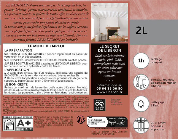 LIBERON - Le Badigeon blanc coton 2 L - large