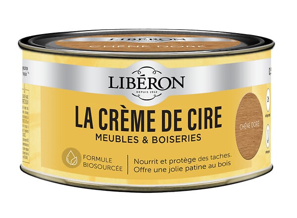 LIBERON - Crème de cire pâte Chêne doré - Bois - 0,5L - large