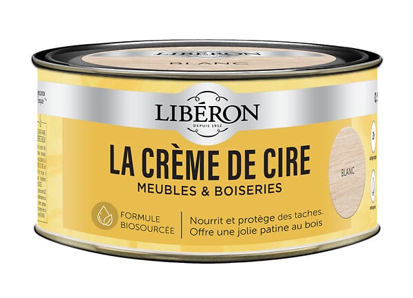 LIBERON - Cire pâte blanc - 0,5L - Finition satinée - large