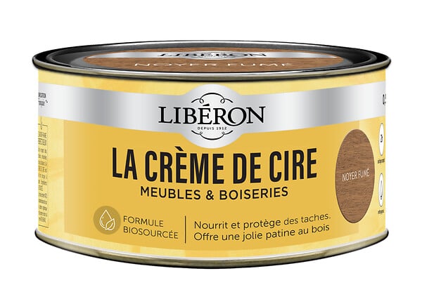 LIBERON - Crème de cire pâte Noyer fumé - Acier - 0,5L - large
