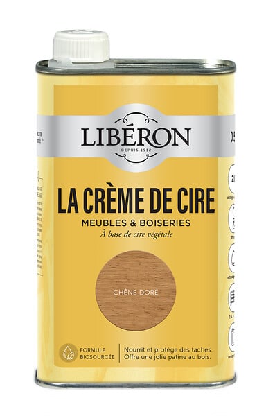 LIBERON - La Crème de cire liquide chêne doré 0,5 L - large