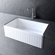PLANETE BAIN - Evier timbre d'office 84 cm réversible rétro Rome en céramique - vignette