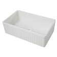 PLANETE BAIN - Evier timbre d'office 84 cm réversible rétro Rome en céramique - vignette