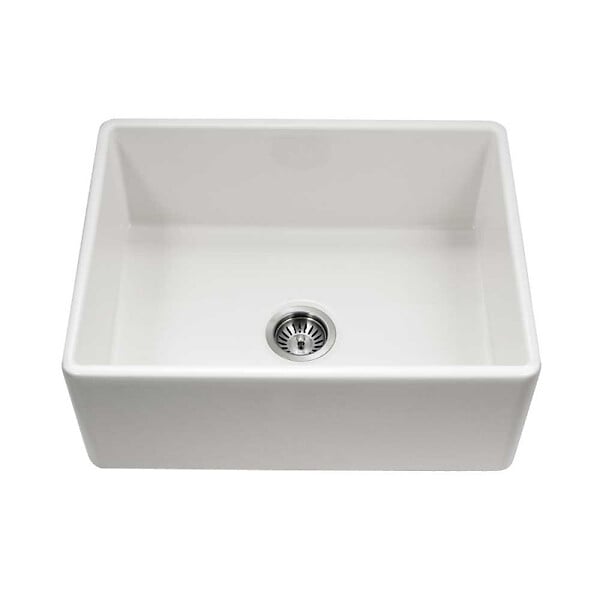 GODART - Evier timbre d'office 66cm en céramique blanc - large