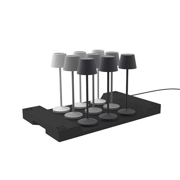 LUMISKY - Base de chargement induction PLATE pour 9 lampes EMILY - large